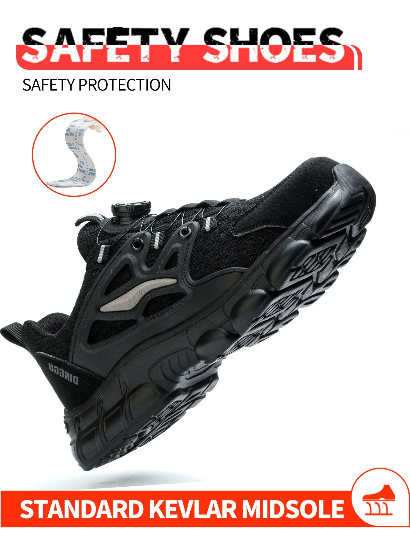 Breathable Woven Knit Industrial Construction Sneakers Industrial And Construction Site protective shoes