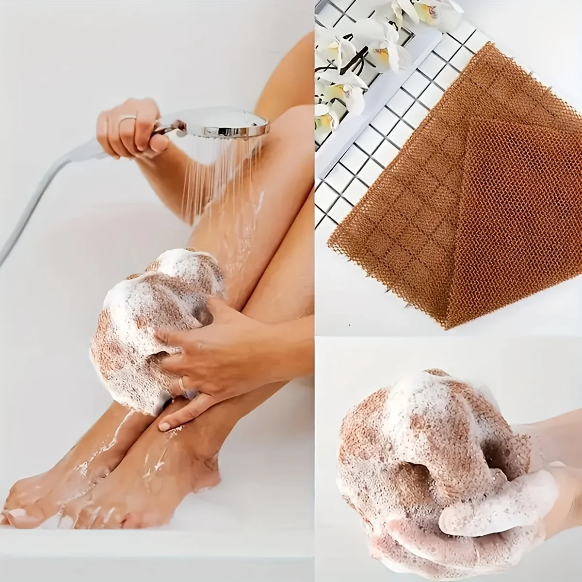 Long Nylon Scrub Towel Exfoliating Mesh African Net Bath Sponge Washcloth for Back Shower Skin Care Towel Exfoliating Body Scrub