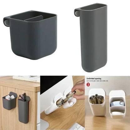 New Wall Mounted Storage Box No Punching TV Remote Control Storage Pen Holder Desk Organizer Multifunction Desk Organizers Shelf