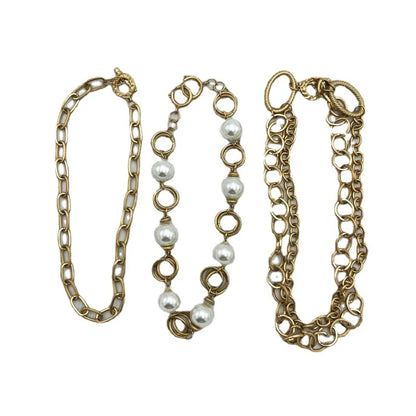 Vintage Europe and the United States vintage fashion pearl chain a variety of wear necklace