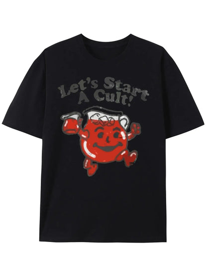 Y2k New American Casual Street Retro High Street Letter Short-sleeved T-shirt Men Summer Pure Cotton Loose Half Sleeve