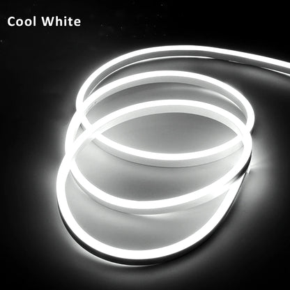 4X10mm LED Neon Flexible Strip Light 24V SMD2835 120LEDs IP67 Silicone Tube Lamp Waterproof 5M 10M 100M Flex Rope Sign Lighting