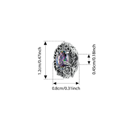 BISAER 925 Sterling Silver Vintage Dark Rose Charm Bead Black Rose Pendant for Women DIY Bracelet & Necklace Fine Jewelry