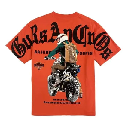 2023 Summer Men's T Shirt Japan Harajuku Fashion Graphic T Shirts Men 100%Cotton Men Clothing Tops Tee Short Sleeve T Shirts Men