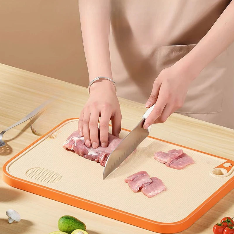 Wheat Straw Double-Sided Antibacterial Cutting Board Home Kitchen Anti-mildew Anti-slip Plastic Multi-functional Sticky Board