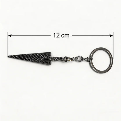 2Pcs/Set Hollow Knight Bone Nail Keychain Necklace Black Rope Chain Pendant for Men Women Game Fans Collectible