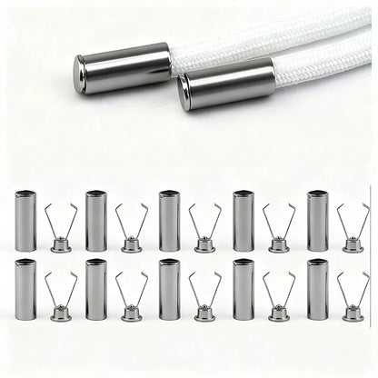 10pcs Heavy Duty Cord Locks Adjustable Metal Clips Secure Fastening for Shoelaces Bags Hoodies DIY Crafts Organizing Cables