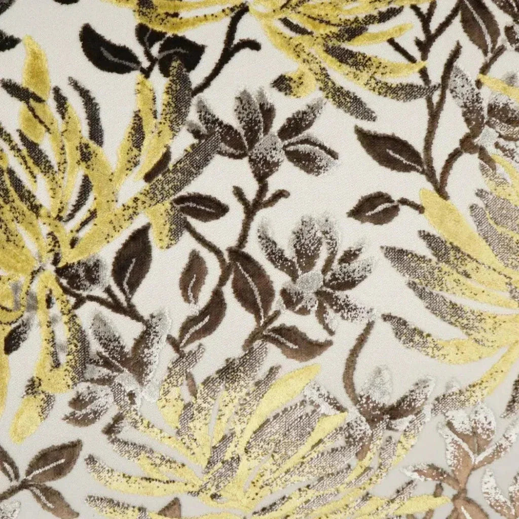 Sadah Floral Yellow Brown Large Throw Pillow Insert