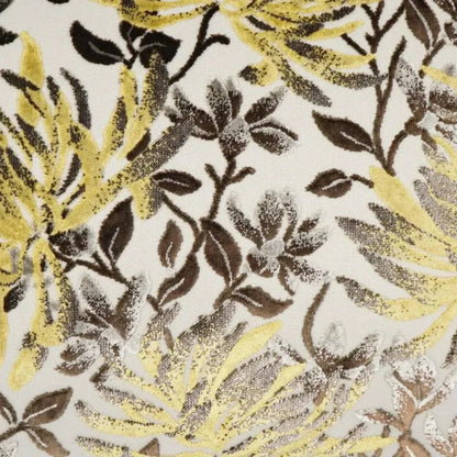 Sadah Floral Yellow Brown Large Throw Pillow Insert