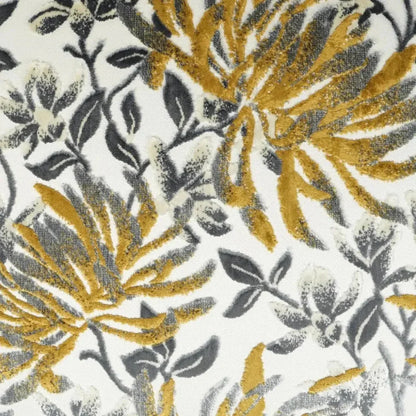 Sadah Mustard Floral Yellow Large Throw Pillow Insert