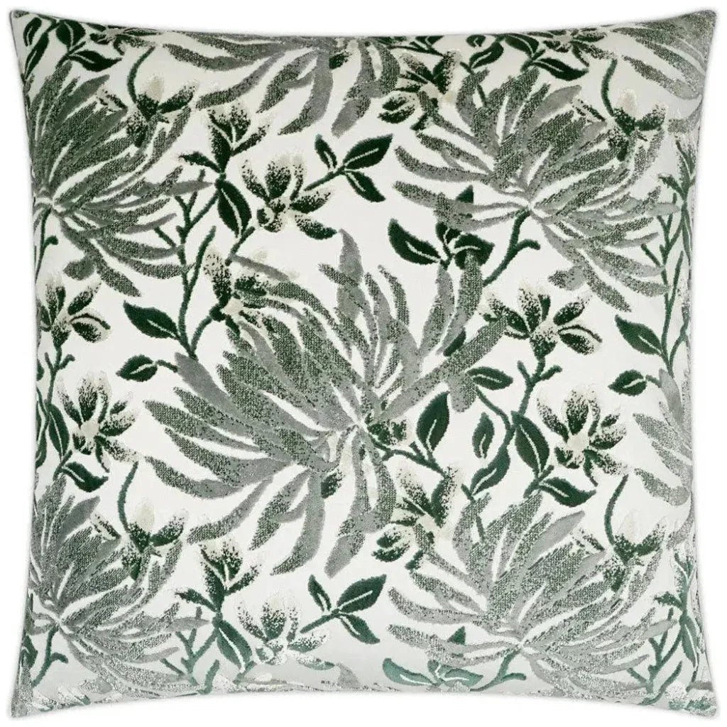 Sadah Thyme Floral Green Grey Large Throw Pillow Insert