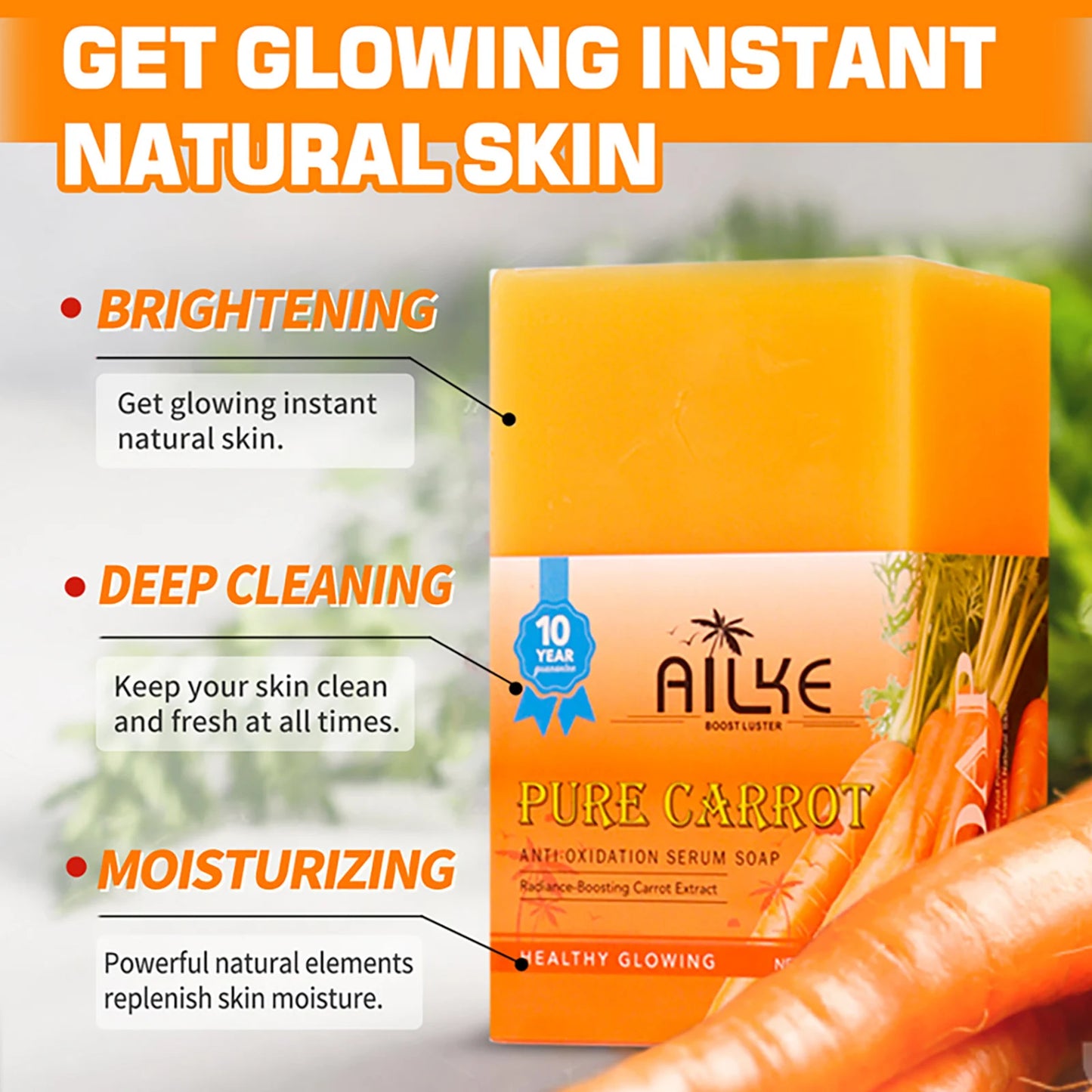 LKIAE Arbutin Whitening Set, With Vitamin C, Natural Papaya, Carrot, Remove Dark Spots, Melanin, Skin Moisturizer, Smooth Skin