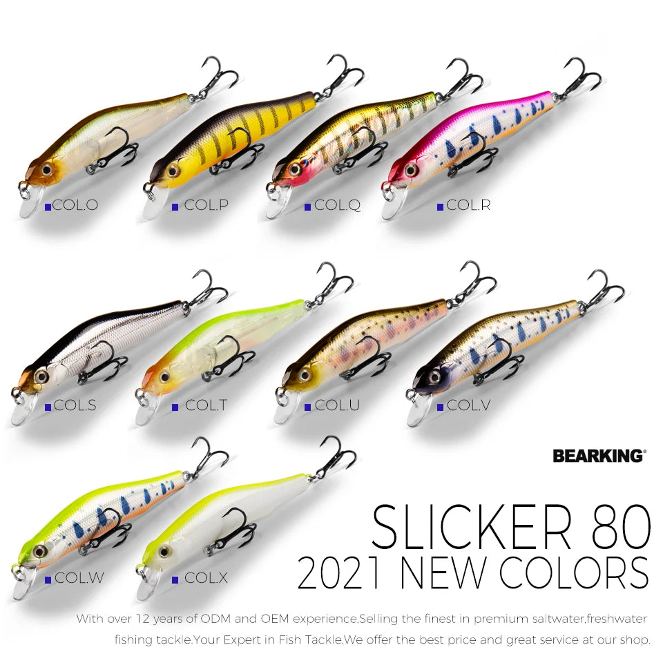 BEARKING 80mm 8.5g Professional Quality Magnet Weight Fishing Lures Minnow Crank Hot Model Artificial Bait Tackle