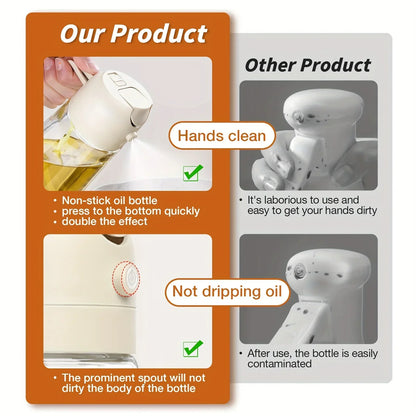 Oil Cruet Kitchen Olive Oil Spray Dual Purpose Kitchen Oil Spray Can Leakproof  Spray Bottle Kitchen Household