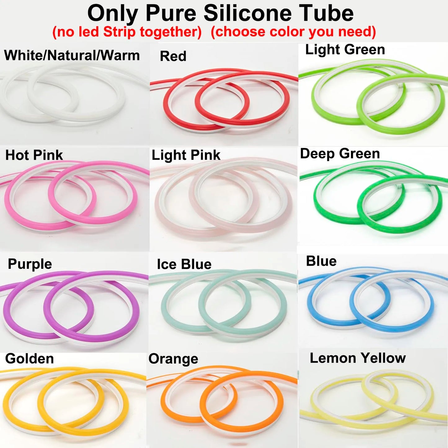 0.5-10m 6mm 8mm Silicone Neon Strip Tube Bendable Separate Newly Flexible For DIY LED Neon Sign Waterproof IP67