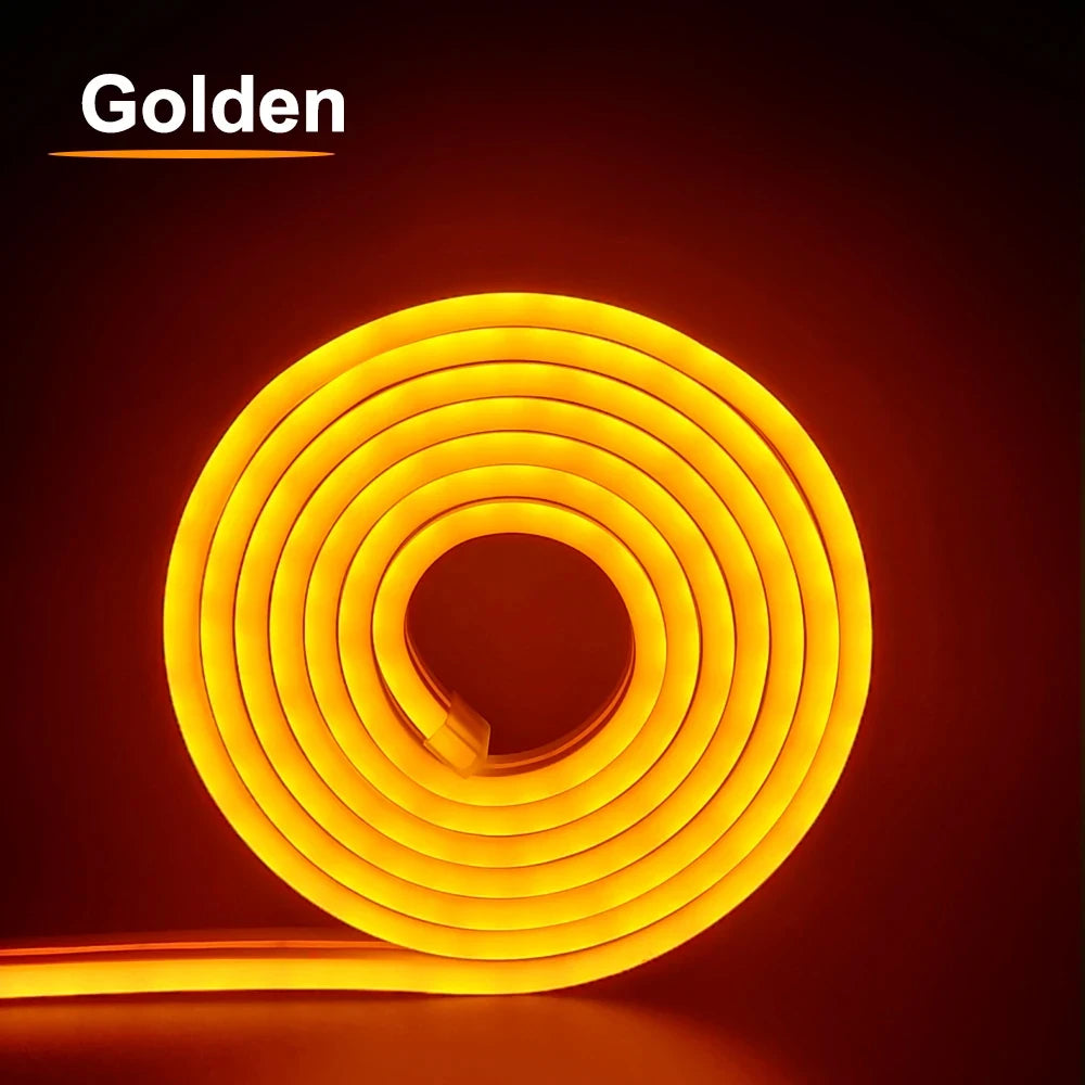 LED Neon Strip Light 6x12mm Flexible Rope Silicone Tube SMD 2835 Waterproof With 2Pin Wire 120LEDs/m For DIY Sign Home Decor