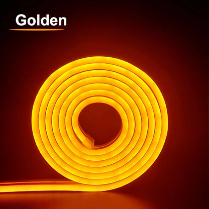 LED Neon Strip Light 6x12mm Flexible Rope Silicone Tube SMD 2835 Waterproof With 2Pin Wire 120LEDs/m For DIY Sign Home Decor