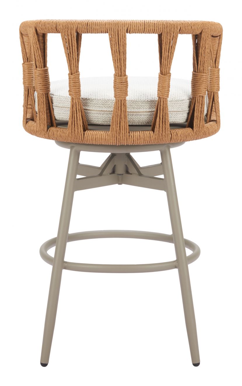 Safal Olefin Fabric Swivel Outdoor Barstool