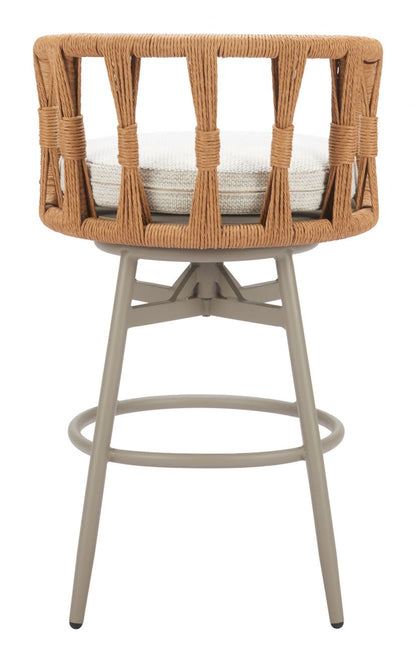 Safal Olefin Fabric Swivel Outdoor Barstool