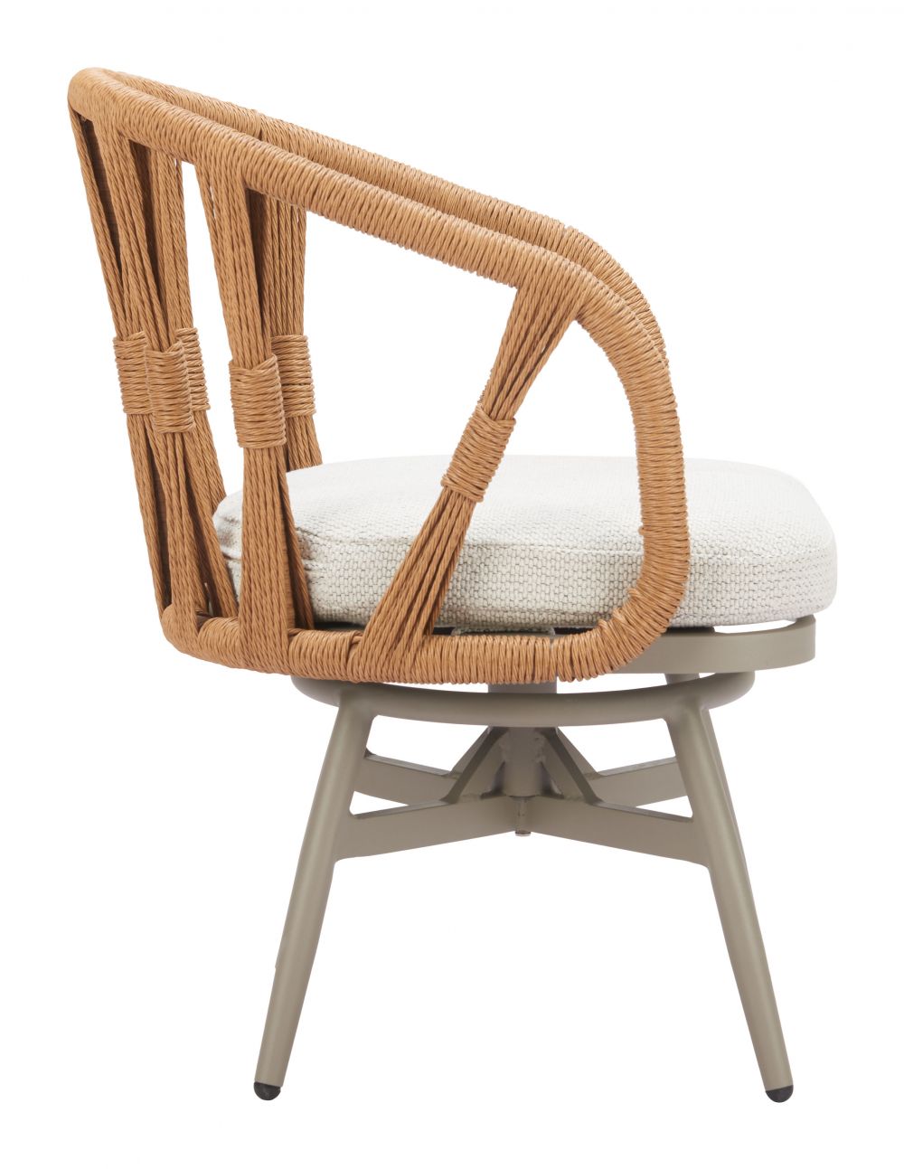 Safal Olefin Fabric Swivel Outdoor Dining Chair