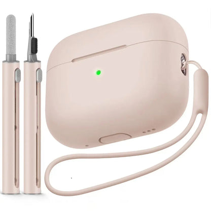 For Airpods Pro 3 Generation Cover (2025) Slim Silicone Case Full Protector Cover with Wrist Lanyard for Cute AirPods Pro 3 Case