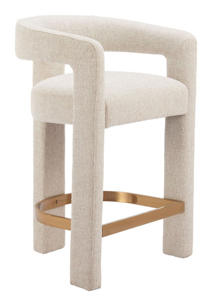 Saiko Textured Fabric Counter Stool