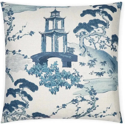 Sakura Indigo Blue Large Throw Pillow Insert