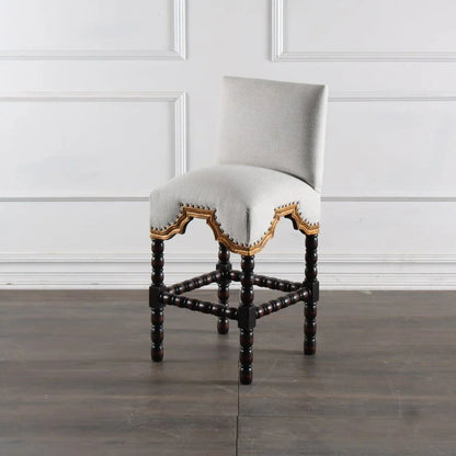 San Marco Cream Fabric Counter Stool