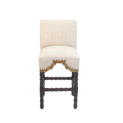 San Marco Cream Fabric Counter Stool