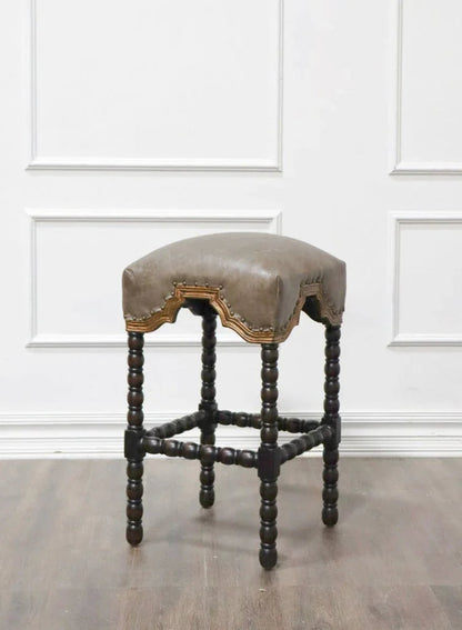 San Marco Handcrafted Leather Barstool