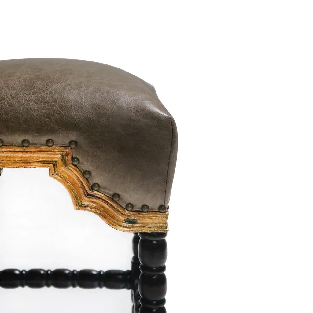 San Marco Handcrafted Leather Barstool