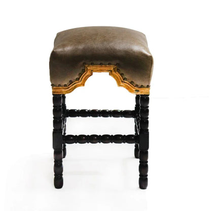 San Marco Handcrafted Leather Counter Stool