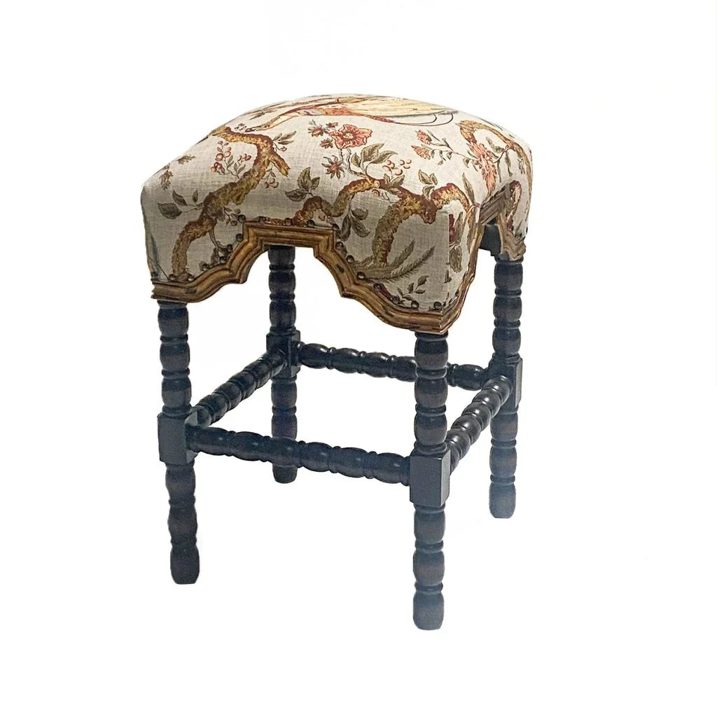 San Marco Handcrafted Leather Counter Stool
