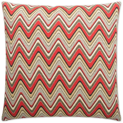 Sand Art Red Throw Pillow With Insert