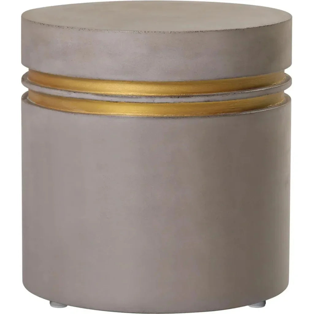 Santori Double Ring Short - Gold Outdoor End table