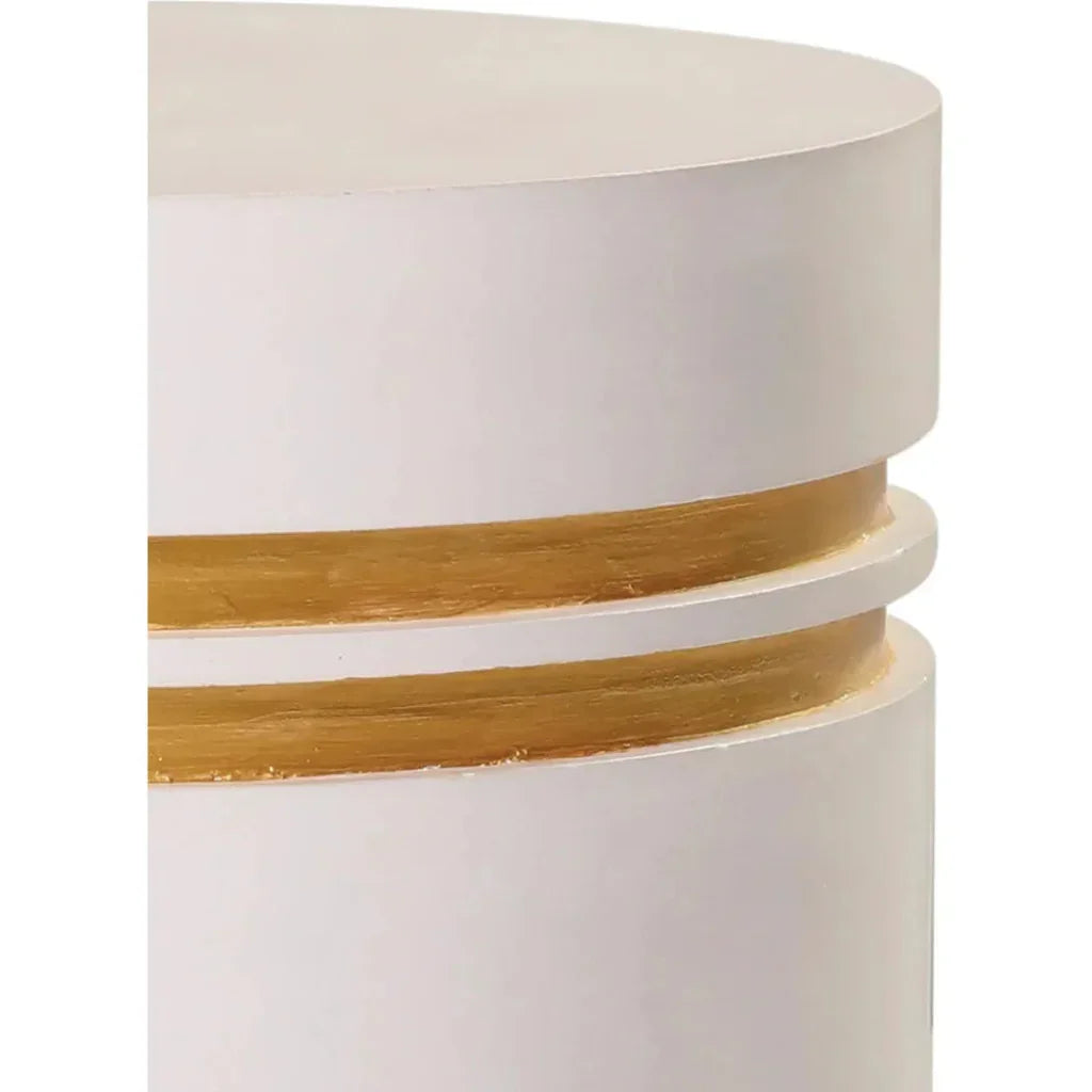 Santori Double Ring Tall - Gold Outdoor End table
