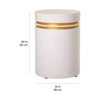 Santori Double Ring Tall - Gold Outdoor End table