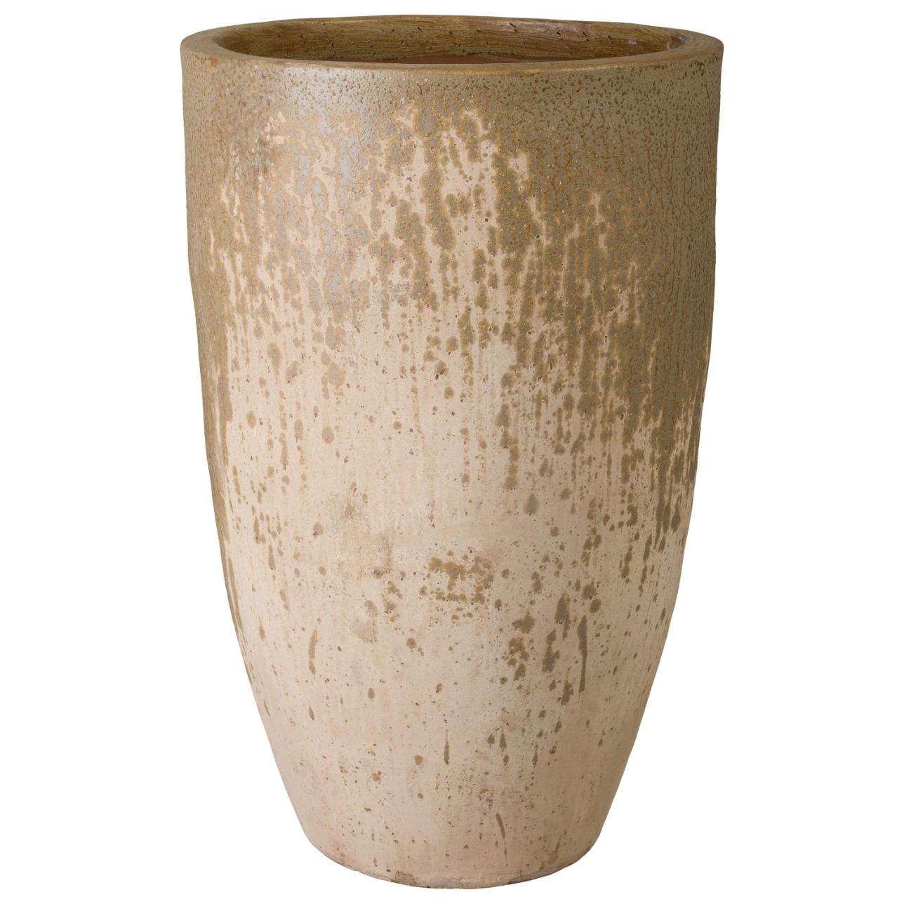 Saul Antique Amber Ceramic Outdoor Planter