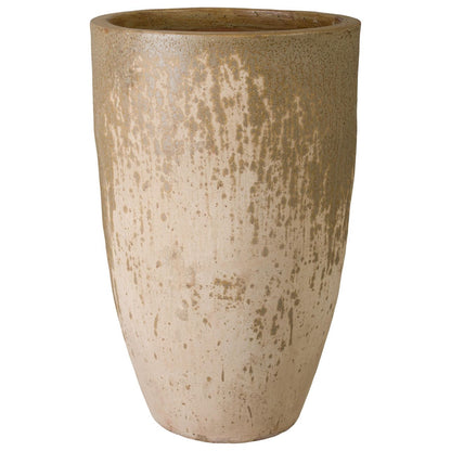 Saul Antique Amber Ceramic Outdoor Planter