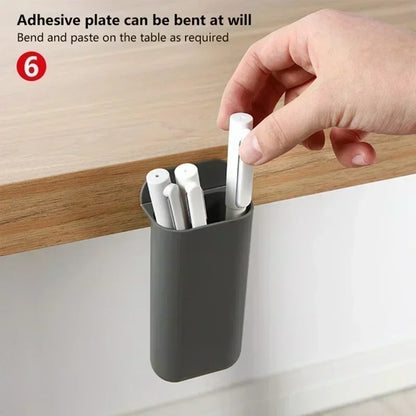 New Wall Mounted Storage Box No Punching TV Remote Control Storage Pen Holder Desk Organizer Multifunction Desk Organizers Shelf