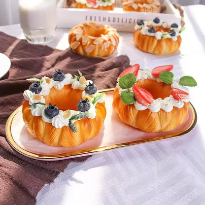 Simulation Fruit Cake Fake Food Model Decoration Bread Baking Photography Props Ornaments Window Display Home Decor