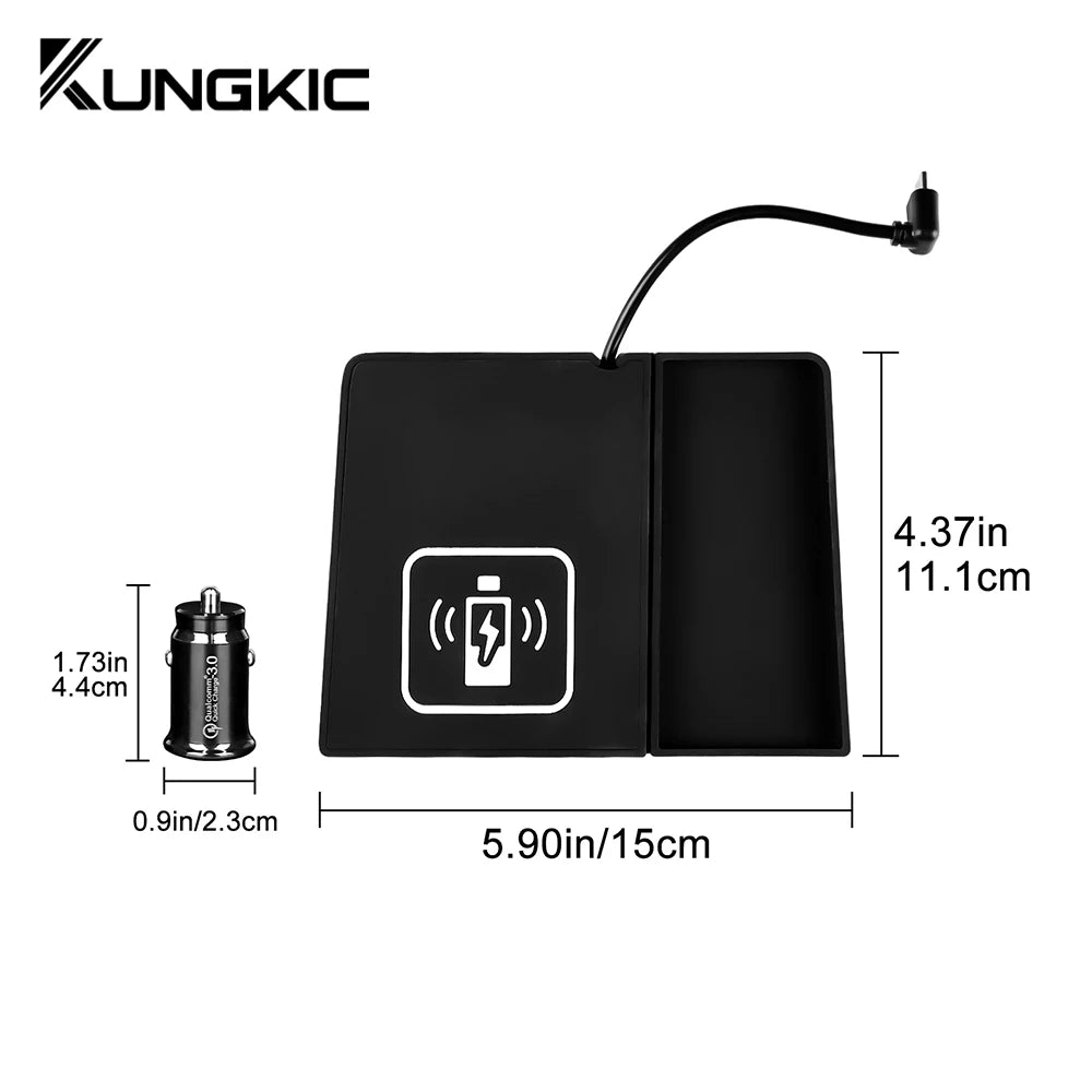 For Subaru XV Impreza 2018 2019 2020 2021 2022 15W Car Wireless Charger Mobile Phone Fast Charging Holder PVC