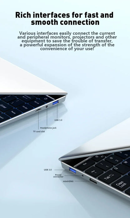 ultra-thin Gamer Laptop Intel Core i7-8650U Processor 32GB RAM 1TB 2TB SSD HD Office Study Windows 11 Pro Portable Notebook