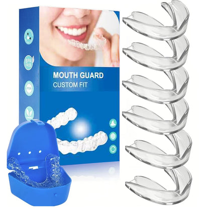 6pcs EVA Silicone Mouth Guard Teeth Protector Orthodontic Braces Reusable Whitening Tray Retainer Tool