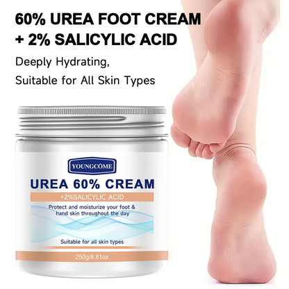 YOUNGCOME 250G Urea Cream with Salicylic Acid - Hydrating Hand Foot Cream for Dry Skin Care All Day 8.81OZ