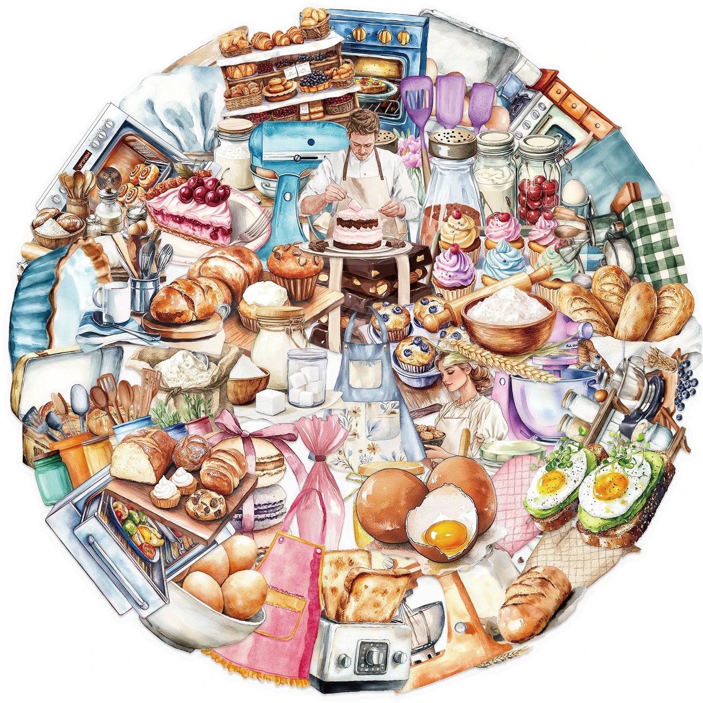50Pcs Baking Dessert Cake Egg Theme Sticker Transparent PET Stickers For Stationery Guitar DIY Phone Case Craft Supplies