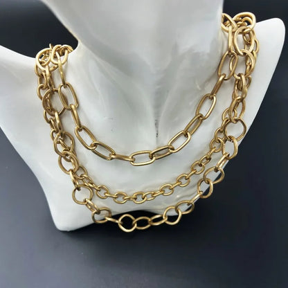 Vintage Europe and the United States vintage fashion pearl chain a variety of wear necklace