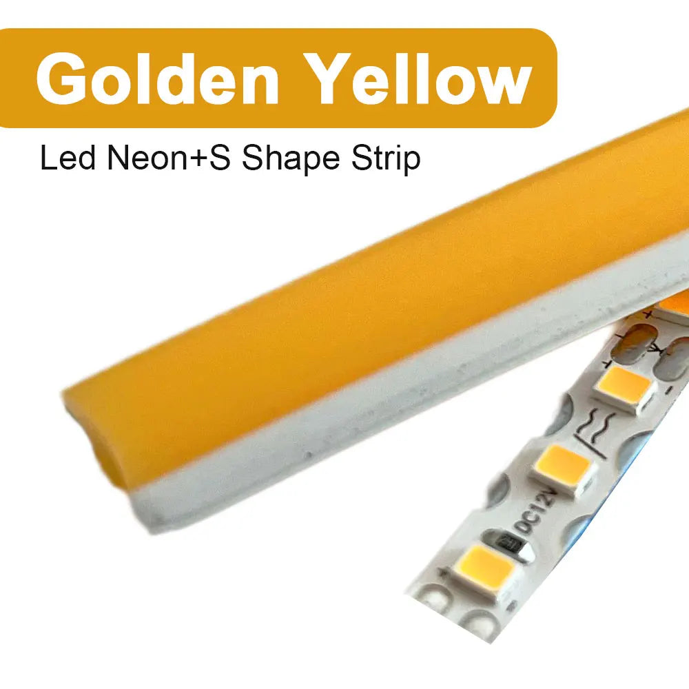 6mm 8mm Separate Silicone Neon with DC12V SMD2835 120Led/m S Shape LED Strip Light Waterproof Flexible Silicon Tube Bar DIY Sign