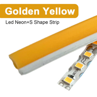 6mm 8mm Separate Silicone Neon with DC12V SMD2835 120Led/m S Shape LED Strip Light Waterproof Flexible Silicon Tube Bar DIY Sign