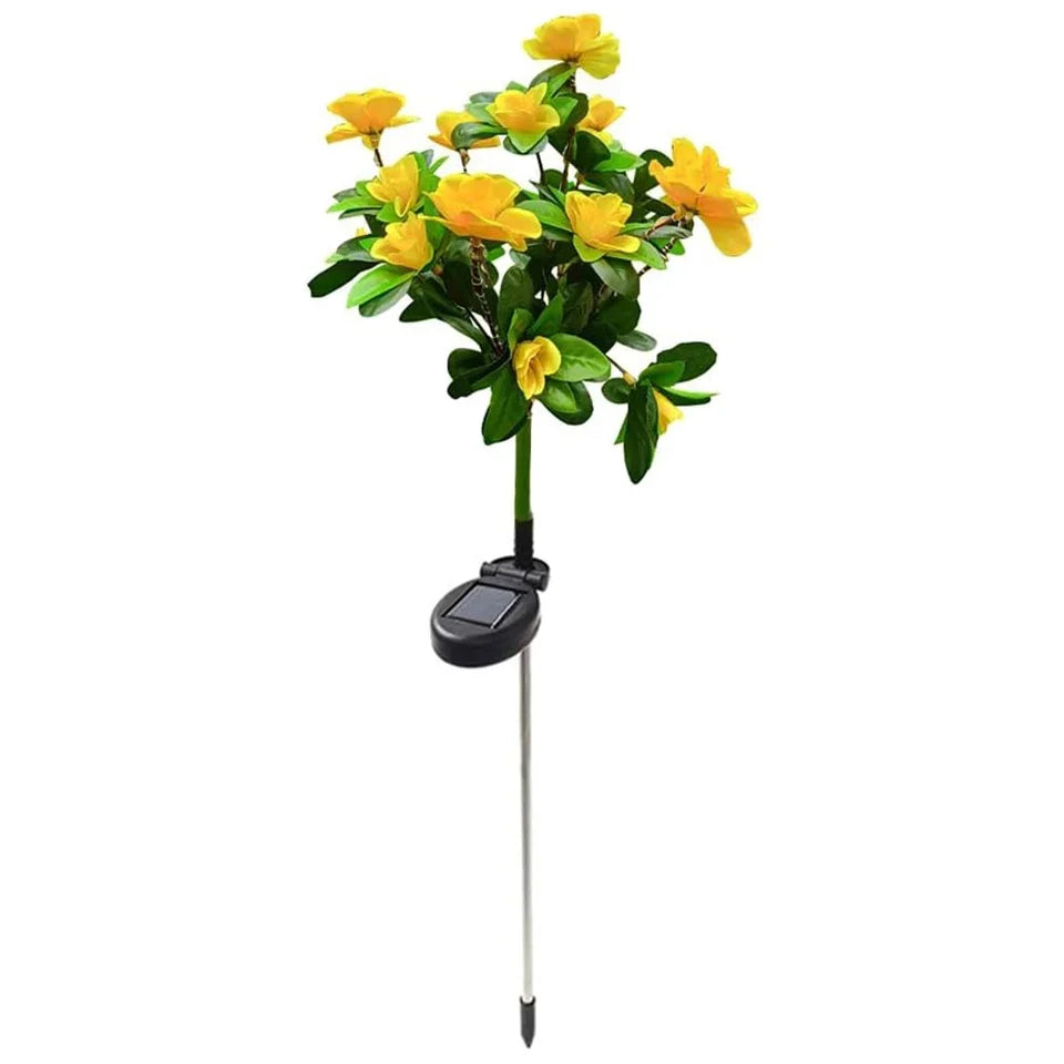 New LED Waterproof Solar Azalea Flowers Lights Outdoor Landscape Light for Lawn Patio Garden Path Decorative Lighting Lamp